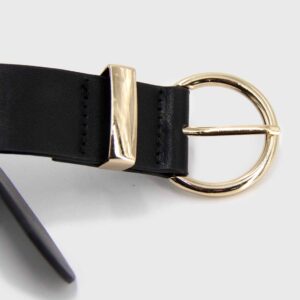 cinturon mujer pasador metalico dorado.