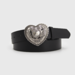 Cinturón Hebilla Corazón Grabado Mujer